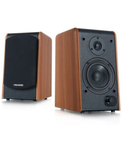 Microlab B77 Wired Wooden Stereo Bookshelf Speaker
