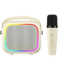 Havit SK818BT Beige Mini Portable Karaoke Bluetooth Speaker with Microphone