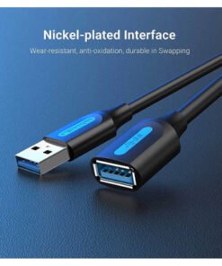 VENTION CBHBG USB 3.0 A Male to A Female Extension Cable 1.5M Black PVC Type