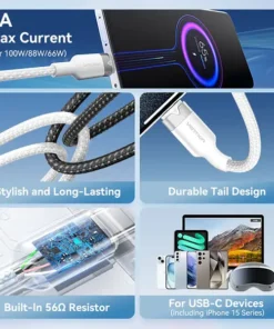 VENTION CTOWF Type-A to Type-C 6A USB 2.0 Cable 1 METER