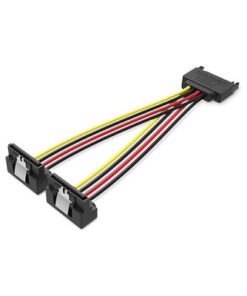 Vention KDBBB SATA 15P to 90 Degree 2x 15P Power Splitter Cable - 0.15M