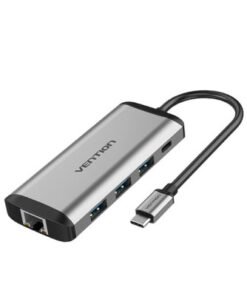 VENTION THAHB Multi-function Type-C to HDMI/USB3.0*3/TF/SD/RJ45/3.5mm/PD Docking Station