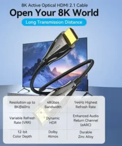 Vention ALABT 8k@60Hz Fiber Optic HDMI Cable - 30METER