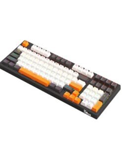 PC POWER K98 Gaming RGB Mechanical Keyboard (Keycap Black & White + Orange)