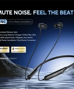 Oraimo Necklace 5 30dB Noise Cancellation & Call Vibration Earphone