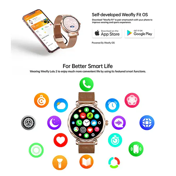 Weofly Lulu 2 AMOLED Bluetooth Calling Smartwatch - Image 2