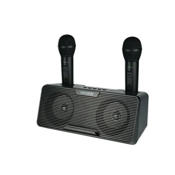 Microlab KTV100 Bluetooth Black Portable Karaoke Speaker with 2 x handheld Microphone